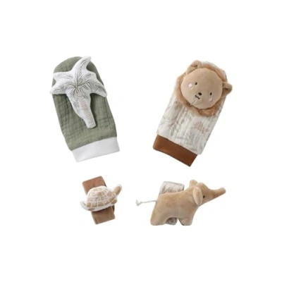 Image de VERTBAUDET Hochets mains et pieds BABYLON beige TU