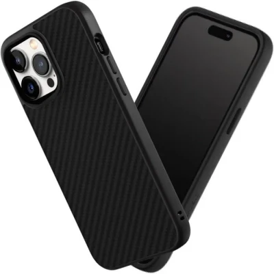 Image de RhinoShield Coque Compatible avec [iPhone 15 Pro] SolidSuit Fine Technologie d&#039;absorption des Chocs et Finition Premium Mate Carbone Neuf