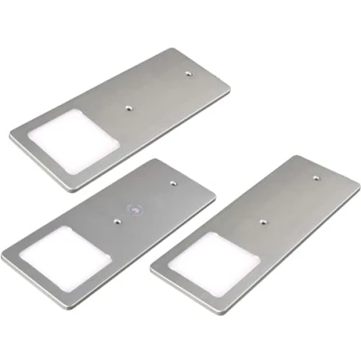 Image de Kalb Lot de 3 spots LED encastrables 5 W Très plats Avec fonction variateur tactile Blanc chaud