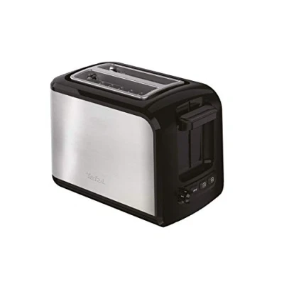 Image de Tefal TT410D10 Grille pain Toaster Express 2 fentes 850W Décongélation Réchauffage 7 Niveaux de Dorage Inox et Noir