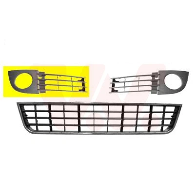 Image de VAN WEZEL 0317594 Grille de Pare Choc avec trou(s) pour lampes brouillard Avant droite AUDI: A6 C5 Berline,