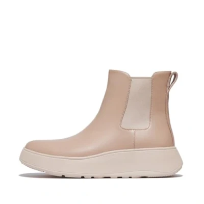 Image de Fitflop Femme Bottines Chelsea Plates en Cuir F Mode Bottes, Beige Classique, 41 EU