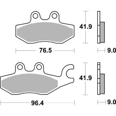 Image de TRW Sinter Maxi Scooter MCB771SRM Jeu de plaquettes frein