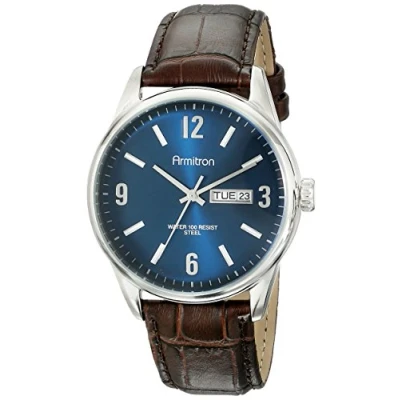 Image de Armitron Men&#039;s Day/Date Function Croco Grain Leather Strap Watch, 20/5048