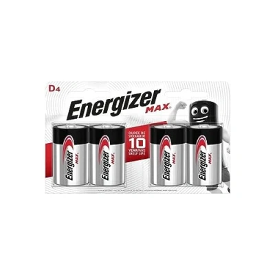 Image de Energizer Piles Alcalines Max D/LR20, Pack de 4