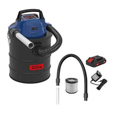 Image de Güde Aspirateur à cendres sans fil AS 18 201 05 (18 V, dépression max. 80 mbar, longueur du tuyau : 1 m, volume réservoir 15 l, avec filtre HEPA et batterie 2,0 Ah chargeur)