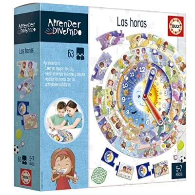 Image de Educa Amusant : Les Heures, Apprendre à Lire la Montre Jeu éducatif pour Enfants partir de 5 Ans, 18698, Multicolore