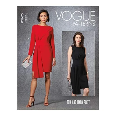 Image de Vogue Pattern V1675A5 Patrons de robe pour femme Format A5 (6 8 10 12 14), papier, Divers