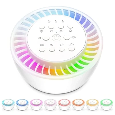 Image de DMTIVMG Machine à Bruit Blanc Bebe Portable Appareil de Sommeil pour Bébé USB Tpye C Rechargeable avec 36 Sons Apaisants 8 Veilleuses Minuterie Réglable Fonction Mémoire Domicile bureau voyages