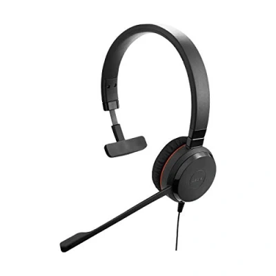 Image de Jabra Evolve 30 MS Mono Casque certifié Microsoft pour VoIP Softphone avec annulation passive du bruit Câble USB contrôleur Noir