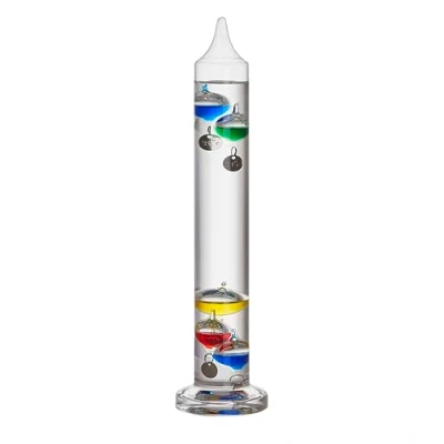 Image de TFA Dostmann Thermomètre analogique en verre Galileo Galilei 18.1016 à liquide, 33 cm, mesure de la température intérieure, facile lire, objet décoratif, 18 26C, coloré