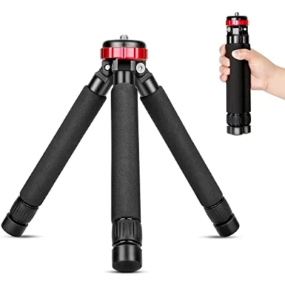 Image de Koolehaoda Mini Trépied 33cm Hauteur avec vis 1/4 et 3/8 Alliage d&#039;aluminium de Table pour Video Studio Smartphone Telephone DSLR Appareils Photo Reflex Gimbal Stabilsateur