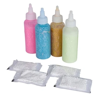 Image de Simba Aqua Gelz 106322567 Kit de bricolage créatif 3 bouteilles gel couleur pailleté 1 flacon brillant dans le noir 100 ml chacun 4 additifs d&#039;eau À partir 8 ans