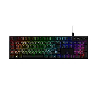 Image de HyperX Alloy Origins PBT Clavier de jeu mécanique, RGB, Capuchons touche PBT, Commutateurs mécaniques, Compact, Portable, Corps en aluminium résistant, Pied réglable