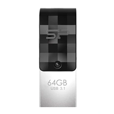 Image de Silicon Power Mobile C31 lecteur USB flash 64 Go Type A / C 3.2 Gen 1 (3.1 1) Noir, Argent Neuf