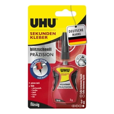 Image de UHU Superglue de précision ultra rapide dans un distributeur dosage avec système Easy Grip pour des applications particulièrement précises