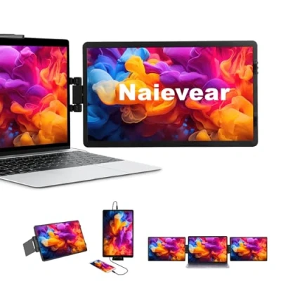 Image de Naievear Farfi EM116 Moniteur portable 1920 x 1080p FHD IPS pour ordinateur avec HDMI/Type C, deuxième écran externe portable/PC/Mac/PS3/4/5/Xbox/téléphone