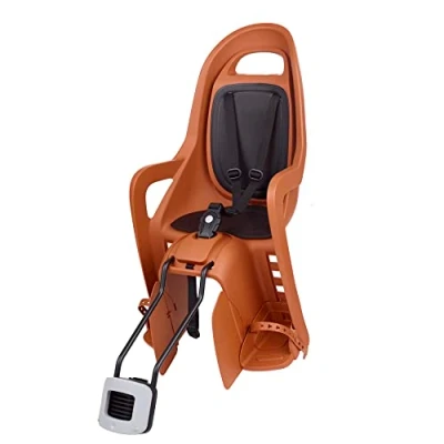 Image de POLISPORT 8406000034 Siège arrière écologique Groovy 29&#039;&#039; pour vélos avec Roues de 26&#039;&#039; à adapté aux Enfants pesant 9 22Kg ancrage au Cadre en Color Marron Caramel/Noir