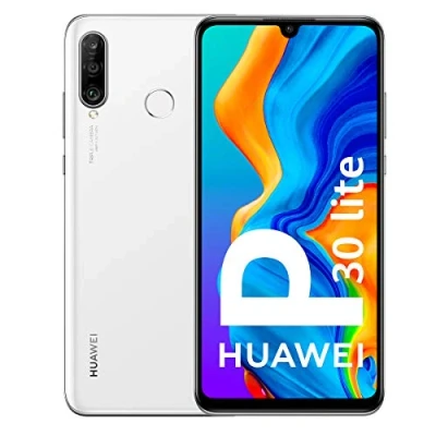 Image de Huawei P30 Lite Smartphone débloqué 4G (6,15 pouces 128Go Double Nano SIM Android 9.0) Blanc nacré [Version Française]