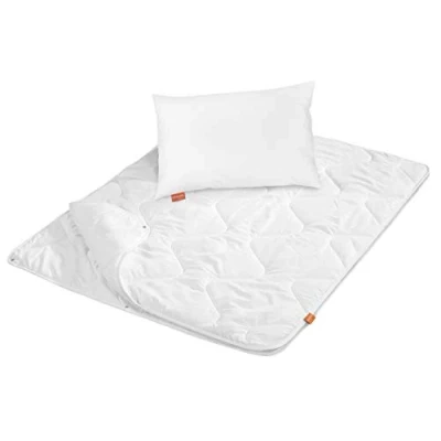 Image de sleepling 197123 Enfant Set pour lit de Couette 4 Saisons Toute l&#039;année 100 x 135 cm Oreiller 40 60 100% Microfibre Made in EU Ökotex Garantie Chaleur, Blanc