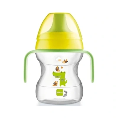 Image de MAM Tasse Learn To Drink Cup avec poignées amovibles et bec verseur, 6 + mois, 190 ml, neutre