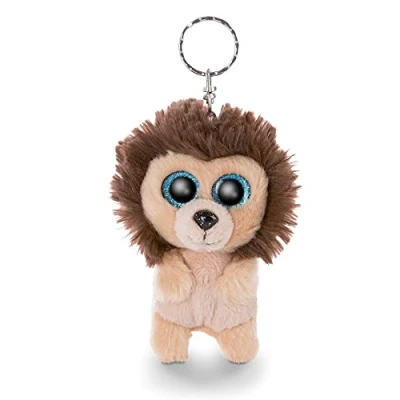 Image de NICI L’Originale clés Lion Cliff Glubschis 9 cm Zoo Pendentif Animal Jouet pour Trousseau et Cordon Mini Peluche, Porte Clef Filles garçons, Imprimé, 46942, Marron