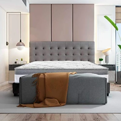 Image de Luxury Literie Matelas Relaxation 140 x 190 cm Ressorts ensachés Mousse Haute Densité Indépendance de Couchage Soutien Tonique et extrêmement Durable 26cm (+/ 2cm)