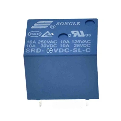 Image de Lot de 5 relais d&#039;alimentation SRD 05VDC SL C 12VDC 24VDC A 10 (SRD 09VDC broches)