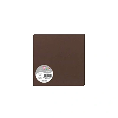 Image de Clairefontaine 11142C Paquet de 25 Cartes Simples Format Carré 16x16cm 210g/m² Coloris Cacao Cartons d&#039;Invitation Evènements et Correspondance Gamme Pollen Papier Premium Lisse