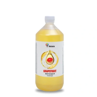 Image de Verana huile de massage Pamplemousse, 1L, 100% naturelle, produite en Europe