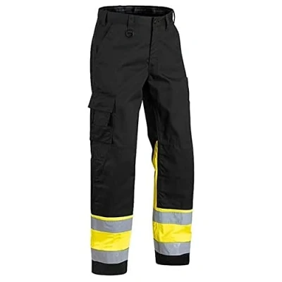 Image de Blaklader 15641811 Pantalon haute visibilité, Noir/jaune, taille D88