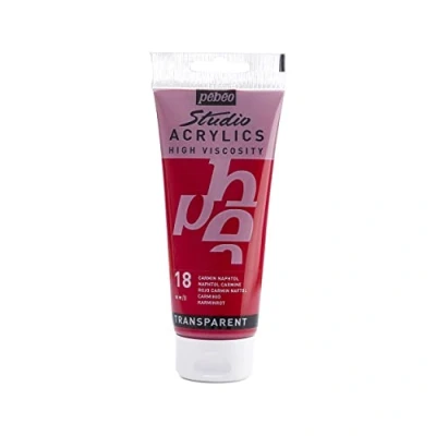 Image de Pébéo 837018 Studio Acrylique Tube Carmin Naphtol 100 ml