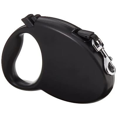 Image de Amazon Basics Laisse enrouleur pour chien, Taille L, Noir