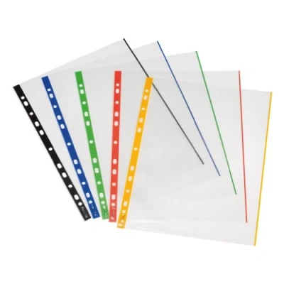 Image de Herlitz 10914422 Lot de 10 chemises A4 en polypropylène transparent avec bord coloré