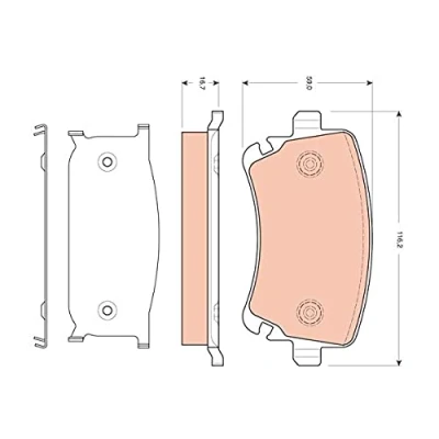 Image de TRW GDB1661 Jeu de plaquettes frein non préparé pour indicateur d&#039;usure avec vis d&#039;étrier accessoires AUDI: A6 C6 Avant