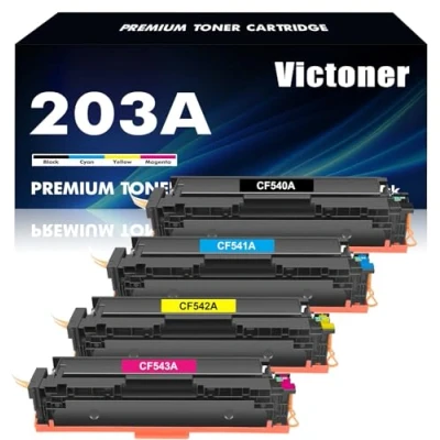 Image de 203A 203X MFP M281fdw Toner: pour HP Color Laserjet Pro M281fdn M254dw M281cdw M280nw M254nw M254dn M281 M254 CF540A CF541A CF542A CF543A Cartouches Noir Cyan Jaune Magenta
