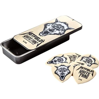 Image de Jim Dunlop Boîte de 6 médiators guitare James Hetfield White Fang 1,14mm