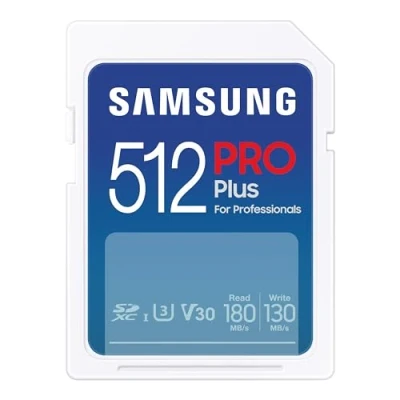 Image de Samsung PRO Plus Carte mémoire SD (MB SD512S/EU), 512 Go, UHS I U3, Full HD et 4K UHD, 180 Mo/s en Lecture 130 écriture