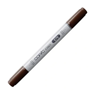 Image de COPIC Ciao E79, Cashew, Twin Marker avec une pointe de largeur moyenne et « brush ».