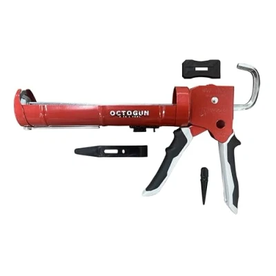 Image de Newborn Octogun 930 GTD Pistolet à calfeutrer anti goutte Poignée de déclenchement Gator Convient aux cartouches 0,6 l Rapport poussée 10:1 Support tige hexagonale lisse avec outil