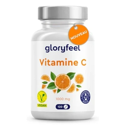 Image de Vitamine C 1000mg, Antioxydant pour Os, Système Immunitaire, Peau, &amp; Fatigue, 120 Comprimés, Cure de 4 Mois, Hautement Dosée, L Acide Ascorbique Pure, Testé en Laboratoire Sans Additifs