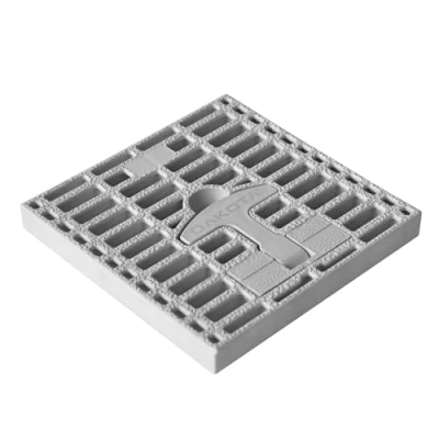 Image de Jardibric Grille de Regard d&#039;Évacuation des Eaux Pluviales en Polypropylène Renforcé Gris Dimension Nette 18.5 x cm pour Dimensions 20
