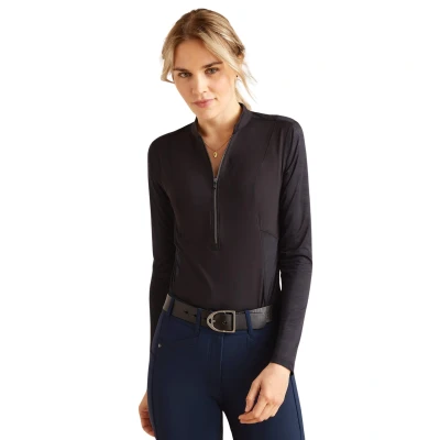 Image de Ariat Base Layer Breathe 1/4 Rermeture Éclair Noir