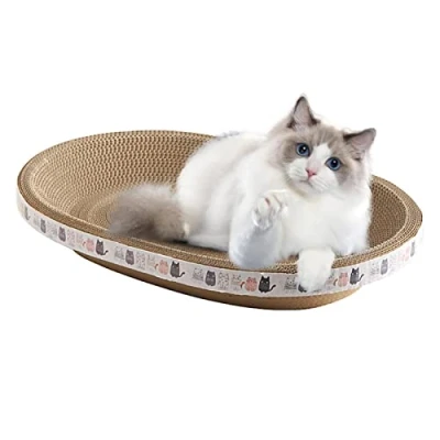 Image de Stronrive Griffoir pour Chat Résistant, Antidérapant, Carton Ondulé avec À Chat, Chats Texture Scratch Premium