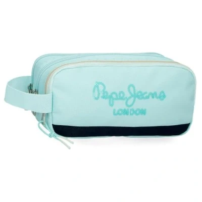 Image de Pepe Jeans Dalma Trousse Triple Bleue 22 x 10 9 cm Polyester by Joumma Bags, Bleu, 22x10x9 cms,