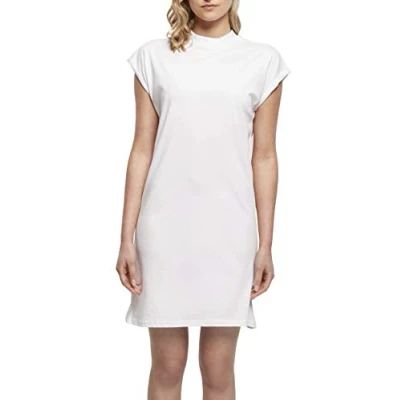 Image de Build Your Brand Robe à épaules dénudées décontractée, Blanc, XS Femme