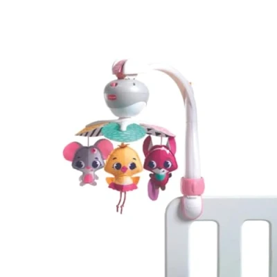 Image de Tiny Love Mobile de Voyage, 3 in 1 Musical Lit Bébé Portable, 0+ Mois, Bebe Poussette, Multi usage avec Connecteurs, 5 Mélodies, 30 Minutes Musique, Collection Princesse