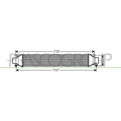 Image de PRASCO AA210N004 Intercooler ALFA ROMEO: Giulietta 5 portes, MiTo, FIAT: Doblo II Van / Break, Grande Punto 3/5 Break