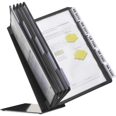 Image de Durable 557001 Système de tableau d&#039;affichage Table (Vario 10, avec 10 tableaux A4) noir
