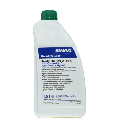 Image de SWAG 60 92 6580 Antigel Glaceol RX type D, G11 vert RENAULT: SCENIC 3, Zoe, Kangoo I, DACIA: Logan I MCV, Duster SUV, SANDERO 2, NISSAN: Primastar Van